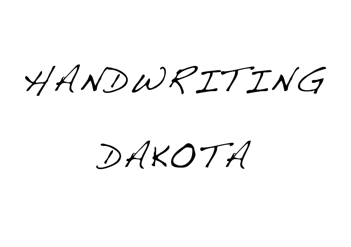 Handwriting Dakota