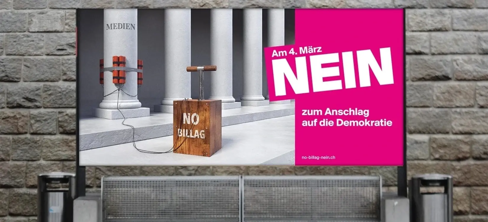 No Billag – welche Seite investierte mehr in Plakatwerbung